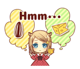 Fluffy hamster girl sticker #13735140