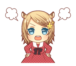 Fluffy hamster girl sticker #13735146