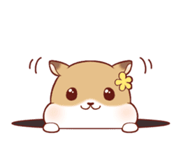 Fluffy hamster girl sticker #13735155