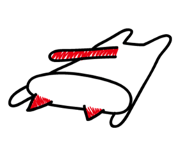 Baseball cheer! Hiroshima cat Sticker sticker #13736099