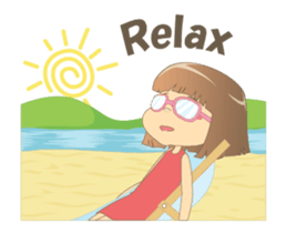 Cute girl Talia Animated! 2 sticker #13736855