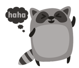 Cute turkmen racoon sticker #13737618
