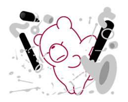 The bear"UGOKUMA" plays a bass clarinet. sticker #13737841