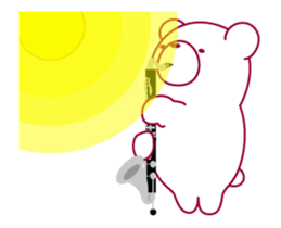 The bear"UGOKUMA" plays a bass clarinet. sticker #13737849