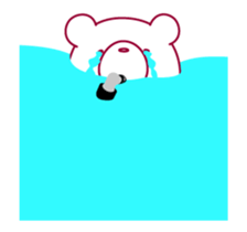 The bear"UGOKUMA" plays a bass clarinet. sticker #13737858