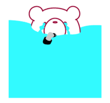 The bear"UGOKUMA" plays a bass clarinet. sticker #13737858