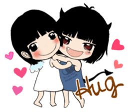 The little Angel and the little Devil 1 sticker #13737948