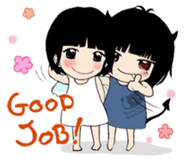 The little Angel and the little Devil 1 sticker #13737951