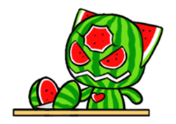 Three eyes of the cat is Wonderful melon sticker #13739190