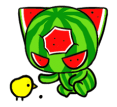 Three eyes of the cat is Wonderful melon sticker #13739203