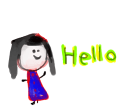 Painted in watercolor graffiti(English) sticker #13739687