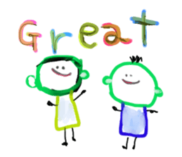 Painted in watercolor graffiti(English) sticker #13739691