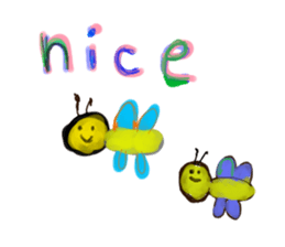 Painted in watercolor graffiti(English) sticker #13739692