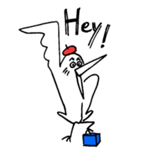 Strange bird with Nagasaki accent 2 sticker #13739887