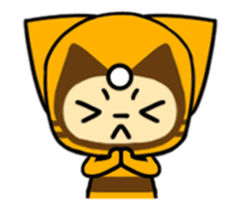 Three eyes cat of the Beep drops sticker #13740886