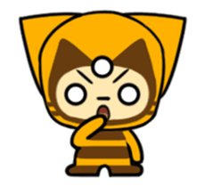 Three eyes cat of the Beep drops sticker #13740891