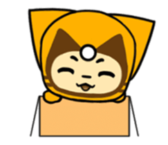 Three eyes cat of the Beep drops sticker #13740895