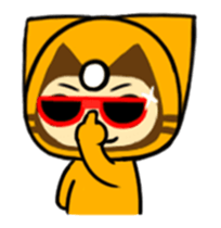 Three eyes cat of the Beep drops sticker #13740896