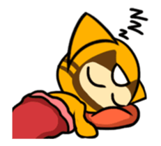 Three eyes cat of the Beep drops sticker #13740897