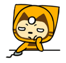 Three eyes cat of the Beep drops sticker #13740899