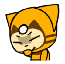 Three eyes cat of the Beep drops sticker #13740901