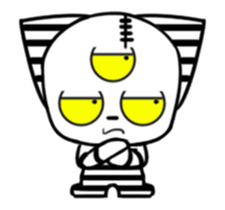Three eyes cat of the Fugitive cat sticker #13740902