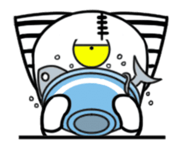 Three eyes cat of the Fugitive cat sticker #13740903