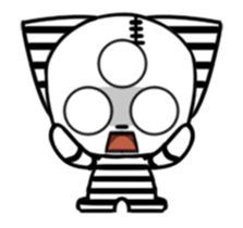 Three eyes cat of the Fugitive cat sticker #13740908