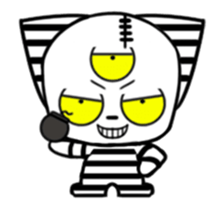 Three eyes cat of the Fugitive cat sticker #13740911