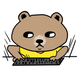 double chin bear sticker #13741886