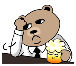 double chin bear sticker #13741897