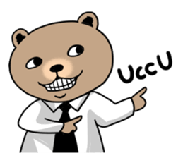 double chin bear sticker #13741905