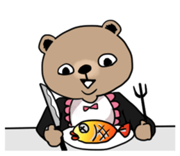 double chin bear sticker #13741907