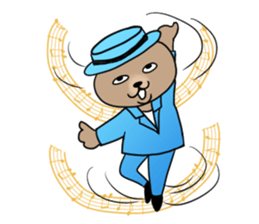 double chin bear sticker #13741908