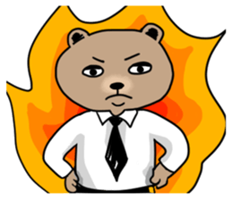 double chin bear sticker #13741916