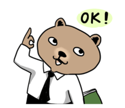 double chin bear sticker #13741917