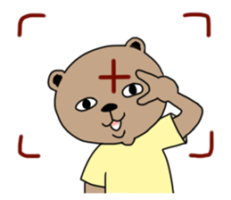 double chin bear sticker #13741919