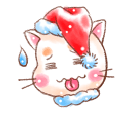 Orange Orange cat- Merry Christmas sticker #13742568