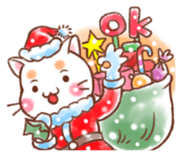 Orange Orange cat- Merry Christmas sticker #13742572
