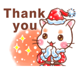 Orange Orange cat- Merry Christmas sticker #13742573