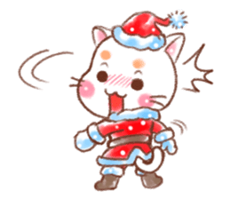 Orange Orange cat- Merry Christmas sticker #13742577