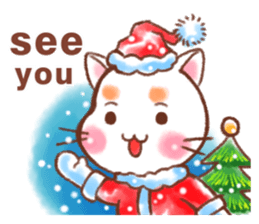 Orange Orange cat- Merry Christmas sticker #13742578