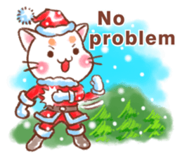 Orange Orange cat- Merry Christmas sticker #13742580