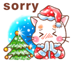Orange Orange cat- Merry Christmas sticker #13742581
