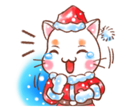 Orange Orange cat- Merry Christmas sticker #13742585