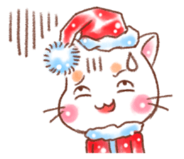 Orange Orange cat- Merry Christmas sticker #13742586