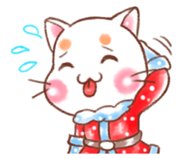 Orange Orange cat- Merry Christmas sticker #13742588