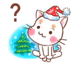 Orange Orange cat- Merry Christmas sticker #13742589
