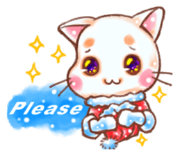 Orange Orange cat- Merry Christmas sticker #13742590