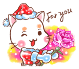 Orange Orange cat- Merry Christmas sticker #13742591